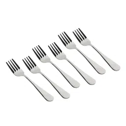 Meyer Silver High-Gloss Stainless Steel 6pcs Tea Spoon and 6pcs Tea Fork Set-picture-14
