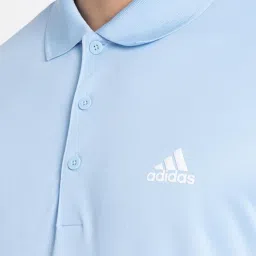Adidas Sky Blue Regular Fit Printed Sports Polo image 4