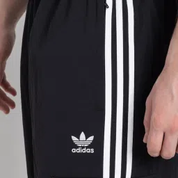 Adidas Originals Black Regular Fit Striped Trackpants image 4