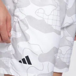 Adidas Light Grey Regular Fit Printed Shorts image 4
