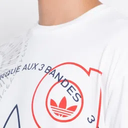 Adidas Originals White Regular Fit Printed T-Shirt image 4