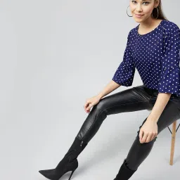 chimpaaanzee Chimpanzee Navy & White Printed Top image 4