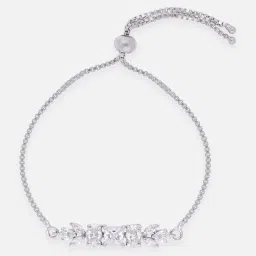 crash.club by CKC Sterling Silver Floral Motif Adjustable Bracelet for Women image 2