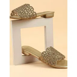 Metro Women's Golden Ethnic Sandals-picture-19