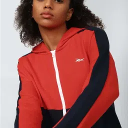 Reebok Red & Black Color-Block Hoodie image 4