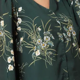 Melon by PlusS Green Floral Print Shirt image 4