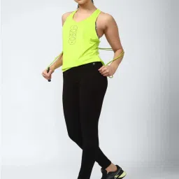 Reebok Green Printed Sports Tank Top image 4
