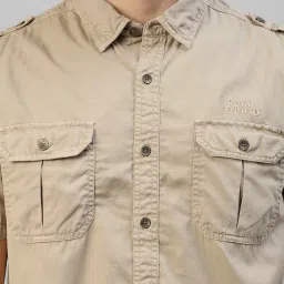Royal Enfield MLG Beige Slim Fit Shirt image 4