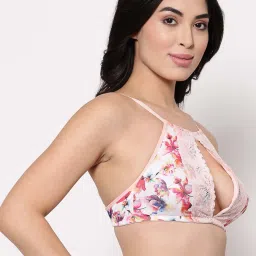 Inner Sense Pink Printed Cotton Bralette Bra - Pack Of 3 image 4