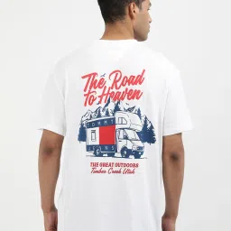 Tommy Hilfiger White Cotton Regular Fit Graphic T-Shirt image 2