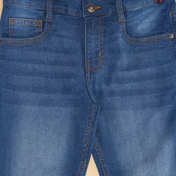 Pantaloons Junior Boys Delphinium Blue Cotton Solid Jeans image 2