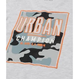 Plum Tree Kids Grey & Navy Printed T-Shirt (Pack Of 2) image 4