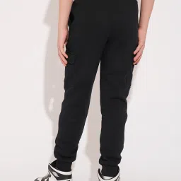 Jack & Jones Junior Boys Black Cotton Blend Sweatpants image 2