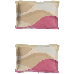 DDecor Abstract Pink 136 TC Cotton Queen Bedsheet with 2 Pillow covers image 4
