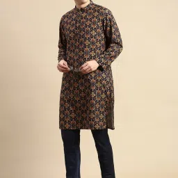 Amodh By KISAH Multicolor Cotton Regular Fit Printed Kurta image 4