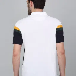 Cantabil Black Regular Fit Colour-Block Polo T-Shirt image 2