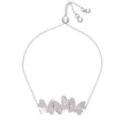 Kai Jewel Sterling Silver Zircon Studded Butterfly Bracelet image 2
