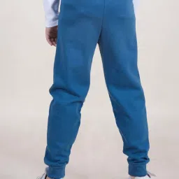 Kiddopanti Boys Blue Printed Track Bottoms Joggers image 2