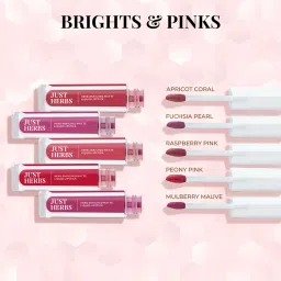 JUST HERBS Herb-Enriched Matte Liquid Lipstick Kit - Brights + Pinks image 3