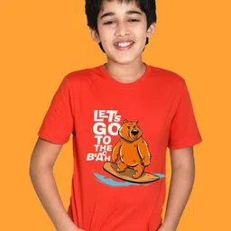 NUSYL Boys Graphic Printed Round Neck Cotton T-shirt-image-70