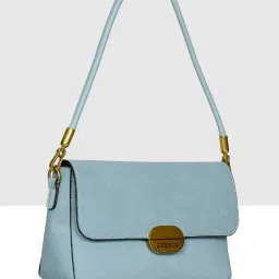 Esbeda Blue Solid Medium Shoulder Handbag image 2