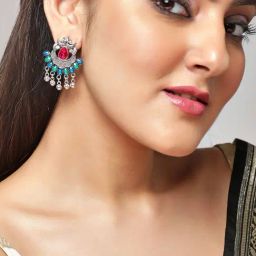 Rubans Silver Plated Multicolor Earrings for Women-picture-36