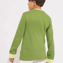 Jack & Jones Junior Kids Green Cotton Graphic T-Shirt image 2