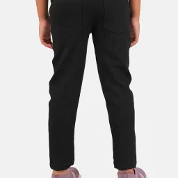 Kiddopanti Girls Black Solid Jeggings image 2