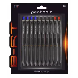 Pentonic B RT 0.7 mm Blue, Black, Red Ink Ball Pen (Pack of 10 Pcs)-picture-18