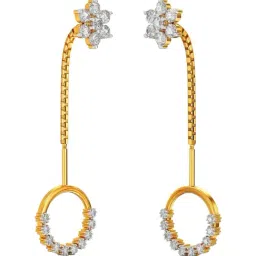 Joyalukkas 22k Yellow Gold Stylish Floral Loops Earrings for Women-picture-39