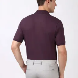 Peter England Purple Regular Fit Polo T-Shirt image 2