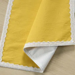 fingercraft 4Pcs Yellow & White Rectangular Table Placemats image 3