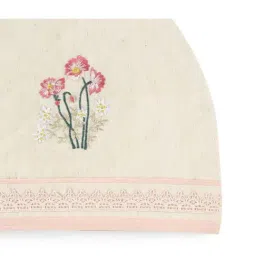 Home4U 'ARIA' Beige & Light Pink Cotton Linen Tea Cosy - Set of 1 image 3
