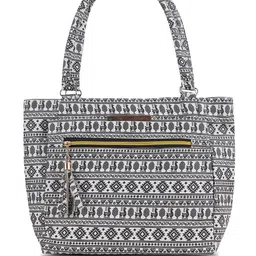 XOVEE Women Printed Structured Handheld Bag with Cut Work-picture-20