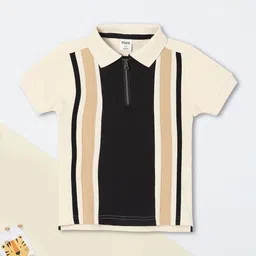 max Boys Striped Polo Collar Pockets T-shirt-picture-38