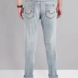 AD by Arvind Light Blue Slim Fit Heavily Washed Jeans image 2