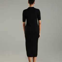 Tommy Hilfiger Black Regular Fit Striped Dress image 2