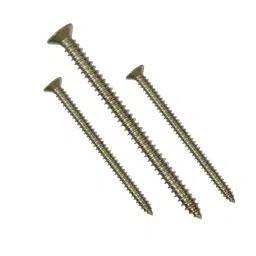 Harrison 6X50 mm Nickle Finish Stainless Steel Self Tapping CSK Slotted Screw, SD-65 (Pack of 200) image 2