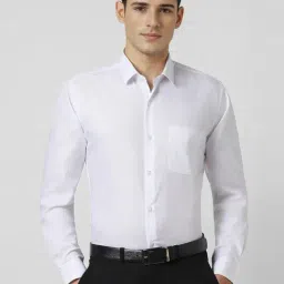 Peter England White Cotton Slim Fit Shirt-picture-37