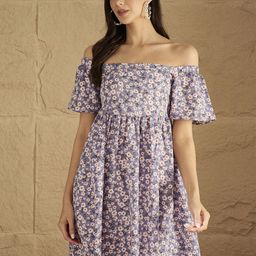 Varanga Women Floral Printed A-Line Dress-picture-3