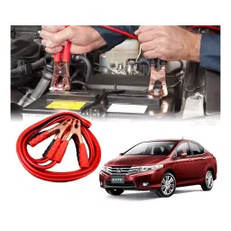 Auto Pearl 1.83 m (6 Ft) 500 A Heavy Duty Anti Tangle Battery Jumper Booster Cables for Honda City Old (Pack of 2)-picture-38