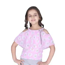 Cutecumber Kids Pink Floral Print Top-image-12