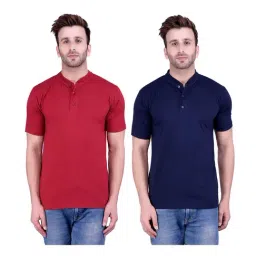 Weardo Maroon & Navy Cotton T-Shirt-picture-22