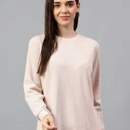 Cantabil Women Solid Round Neck T-shirt-image-19
