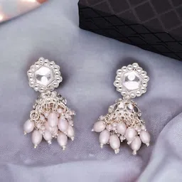Anouk Diamond Shaped Jhumkas Earrings image 3