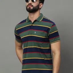 UNIBERRY Men Striped Polo Collar T-shirt-picture-38