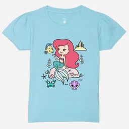 YK Disney Girls Graphic Printed Puff Sleeves Pure Cotton T-shirt-picture-42