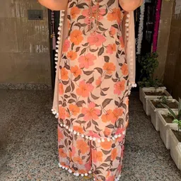 Sdc Collections Floral Printed Pure Chiffon Kurti image 4