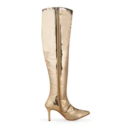 Zori World Queen-solid Gold Over The Knee Boots-image-82