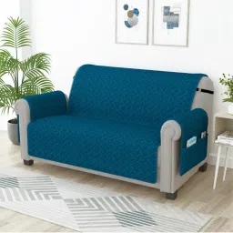 Story@Home Microfiber Solid 2 Seater Sofa Cover - Navy Blue-picture-33